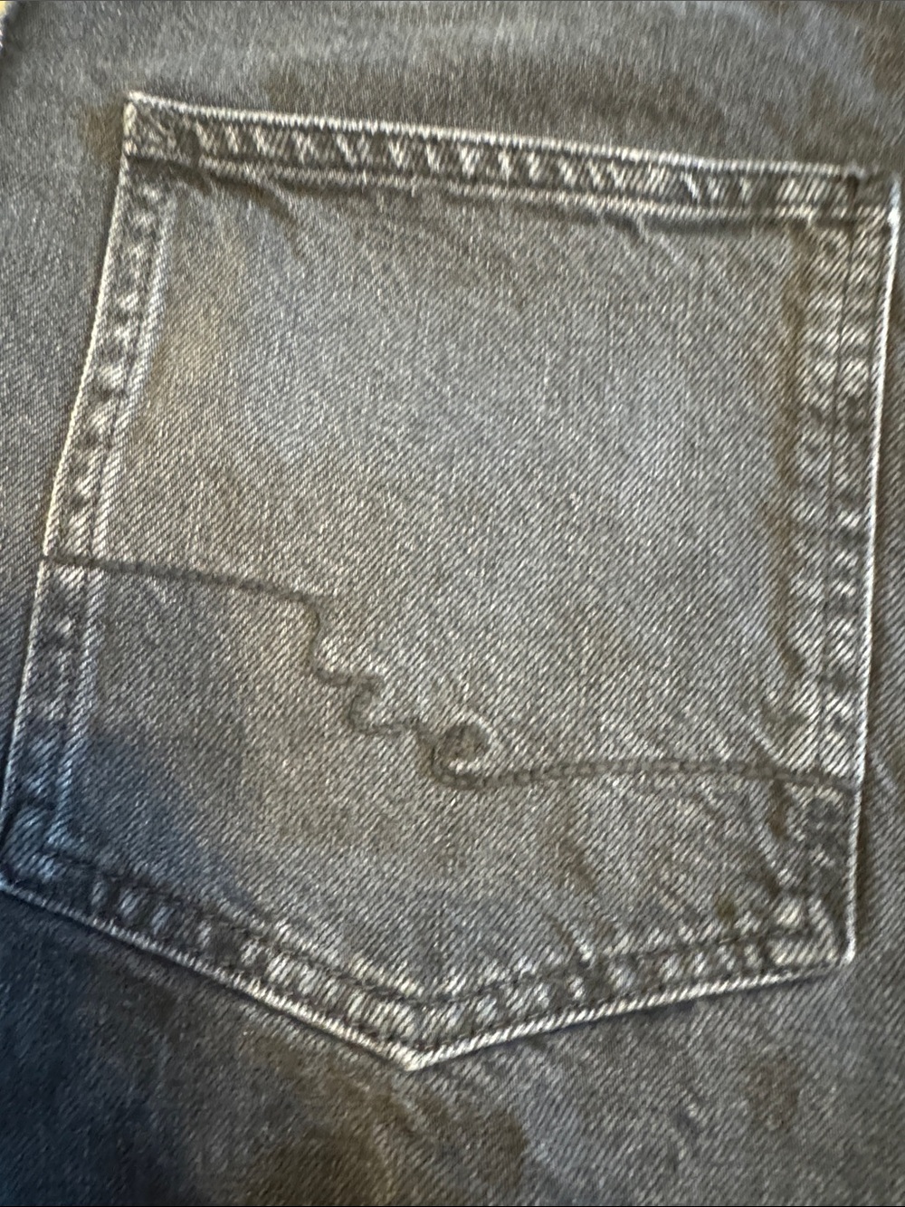 We The Free Charcoal black Drawstring Frayed Denim Shorts - Picture 3 of 5